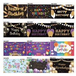 d801 blackgolden birthday banner