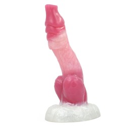 white base peach silica gel dildo 07