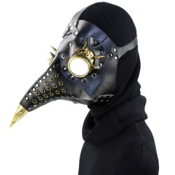 gothic cosplay retro pu leather bird mask